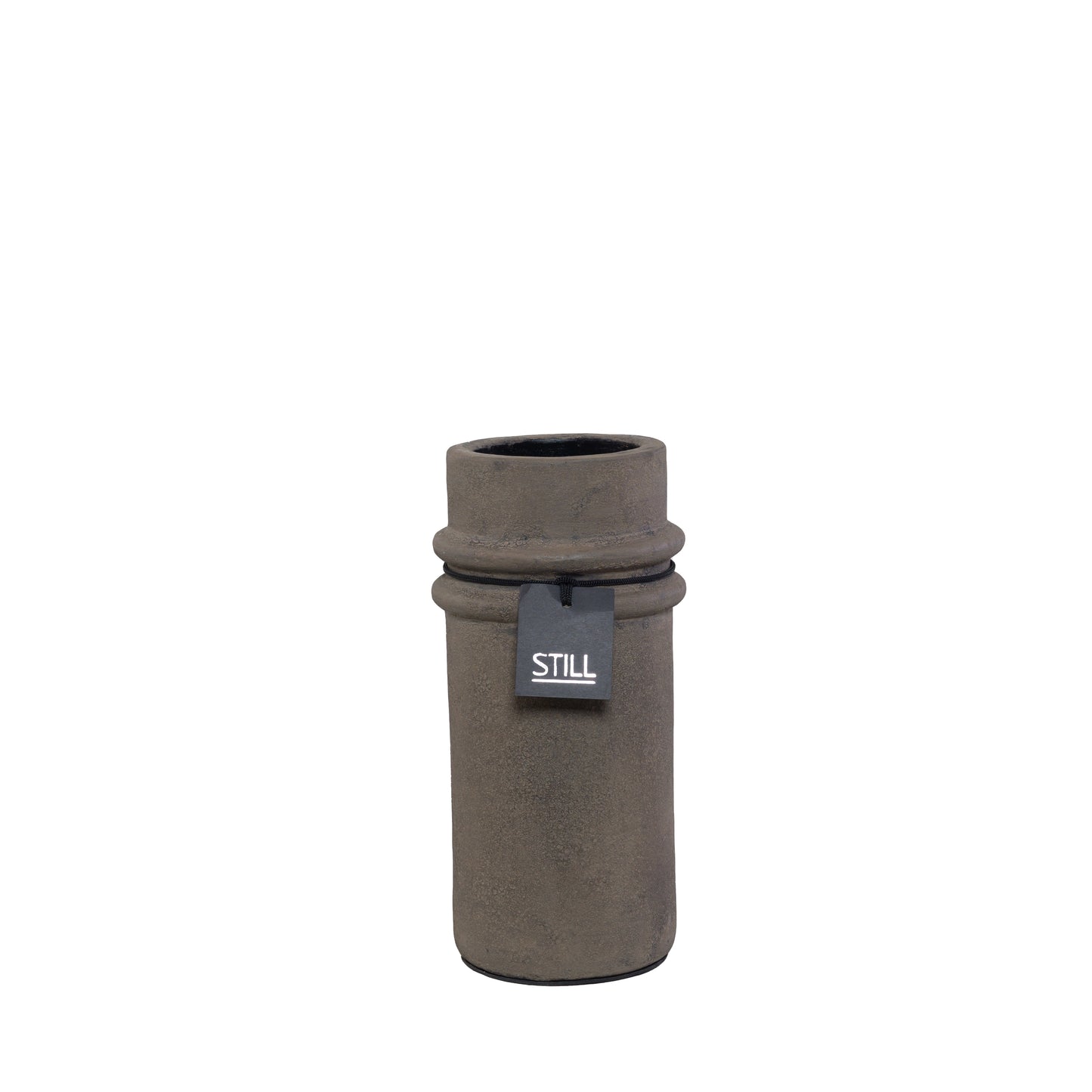 STILL Bamboo Vase met Ribbels Dark - 31x13 cm