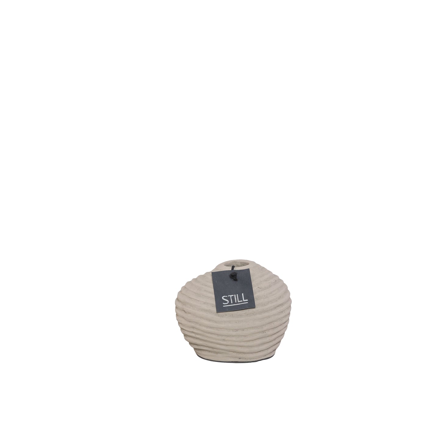 STILL Vaas Organische Vorm met Ribbels Taupe - 17x15 cm