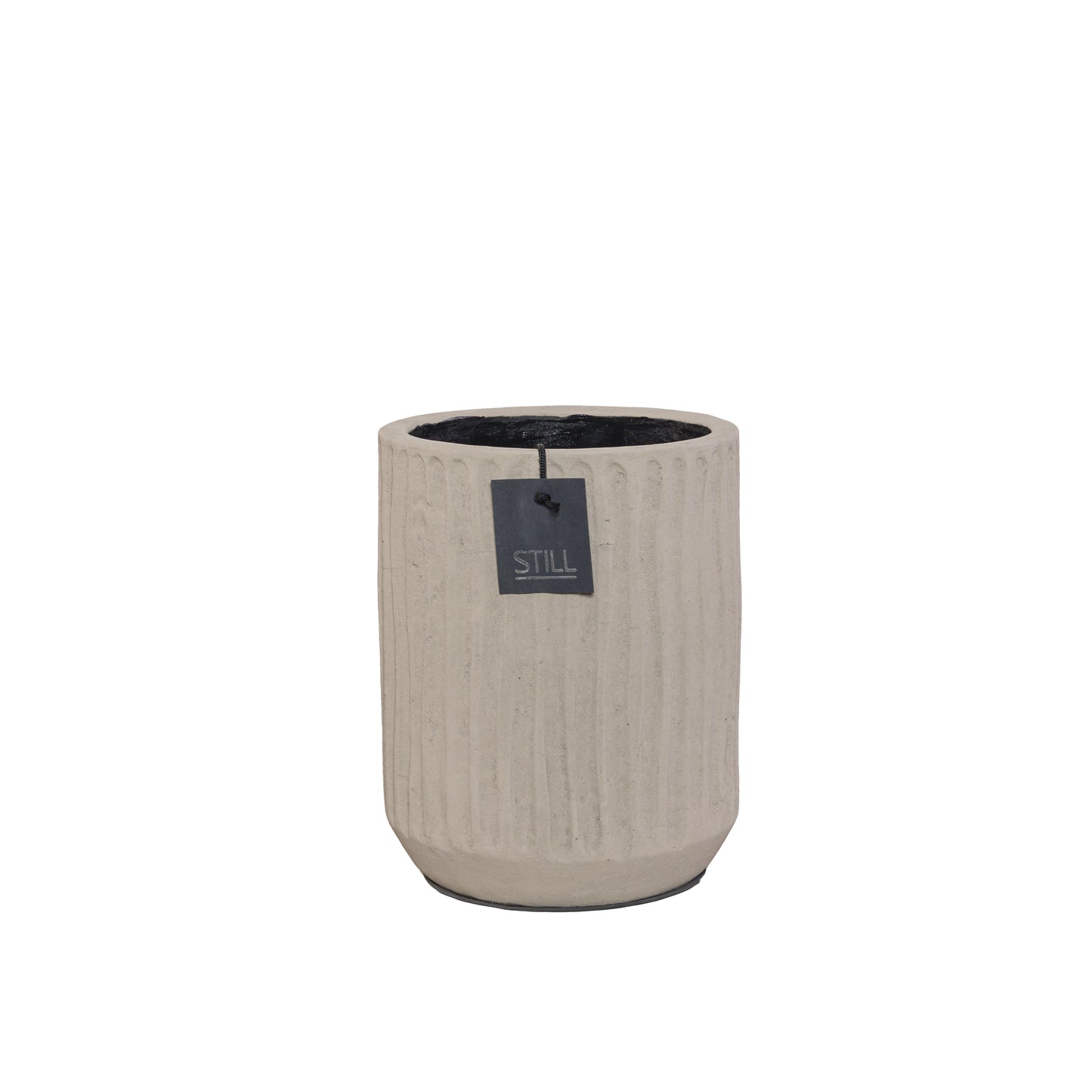 STILL Planter Pot met Ribbels Taupe - 26x18 cm