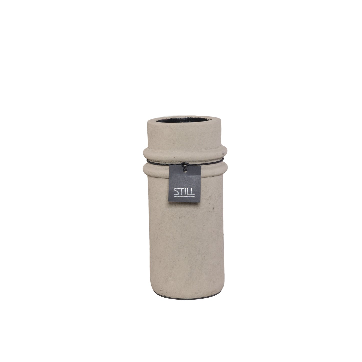 STILL Bamboo Vase met Ribbels Taupe - 31x13 cm