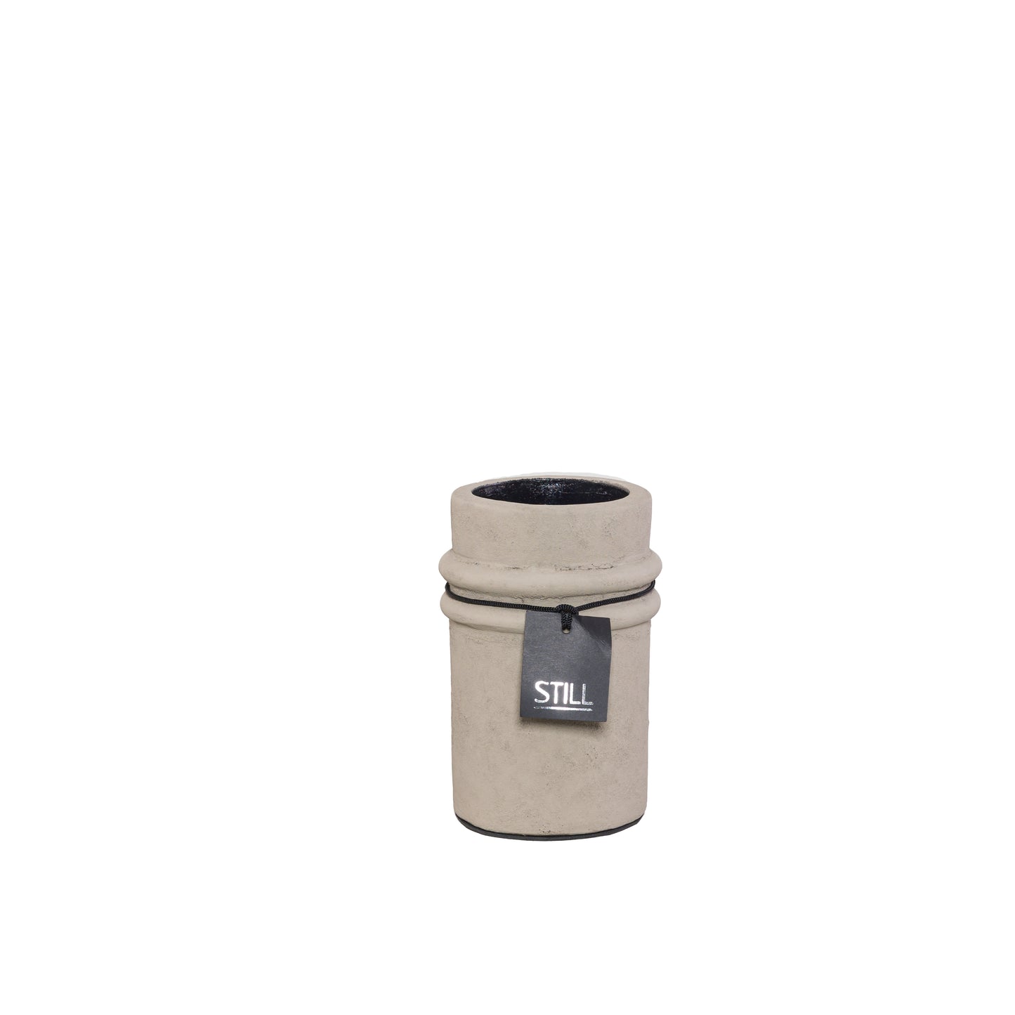 STILL Bamboo Vase met Ribbels Taupe - 20x15 cm