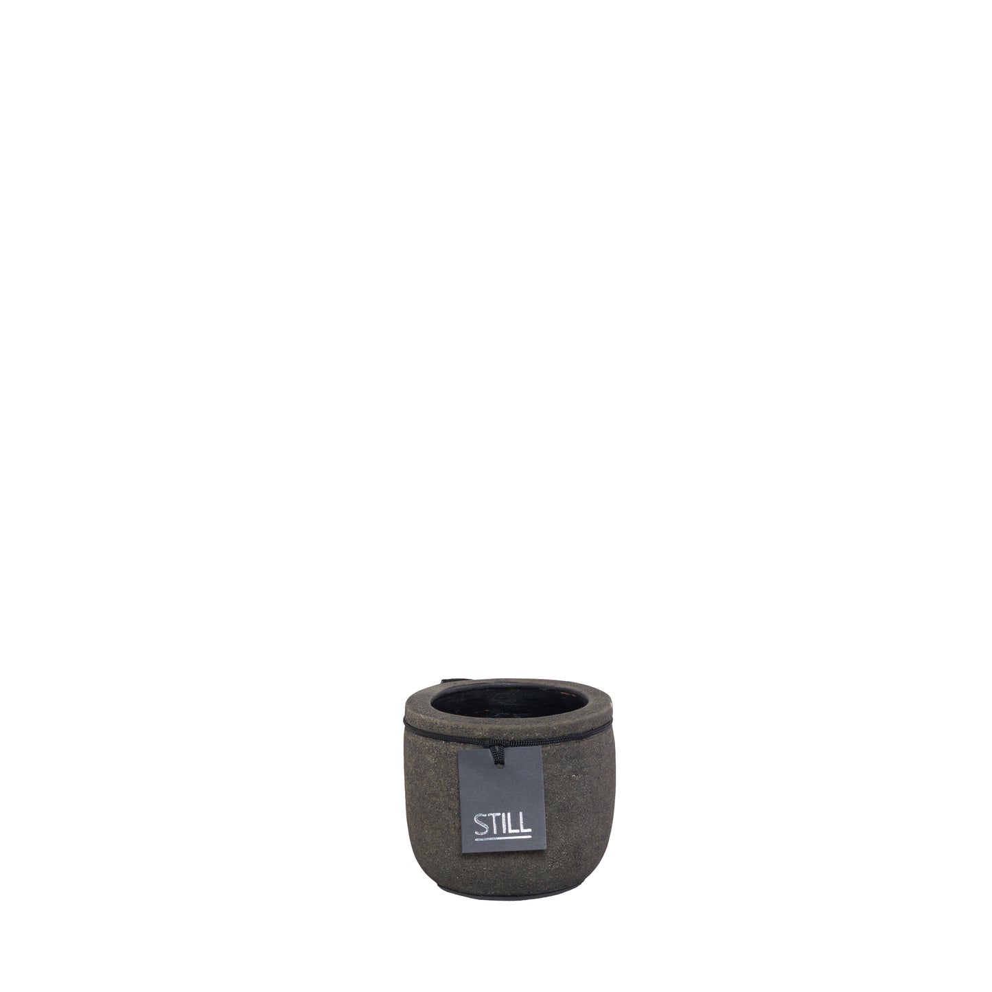 STILL Planter Pot Lijn Dark Brown - 14x12 cm
