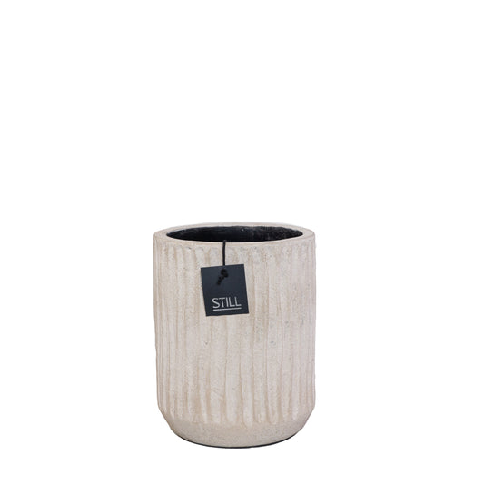 STILL Planter Pot met Ribbels Light - 26x18 cm