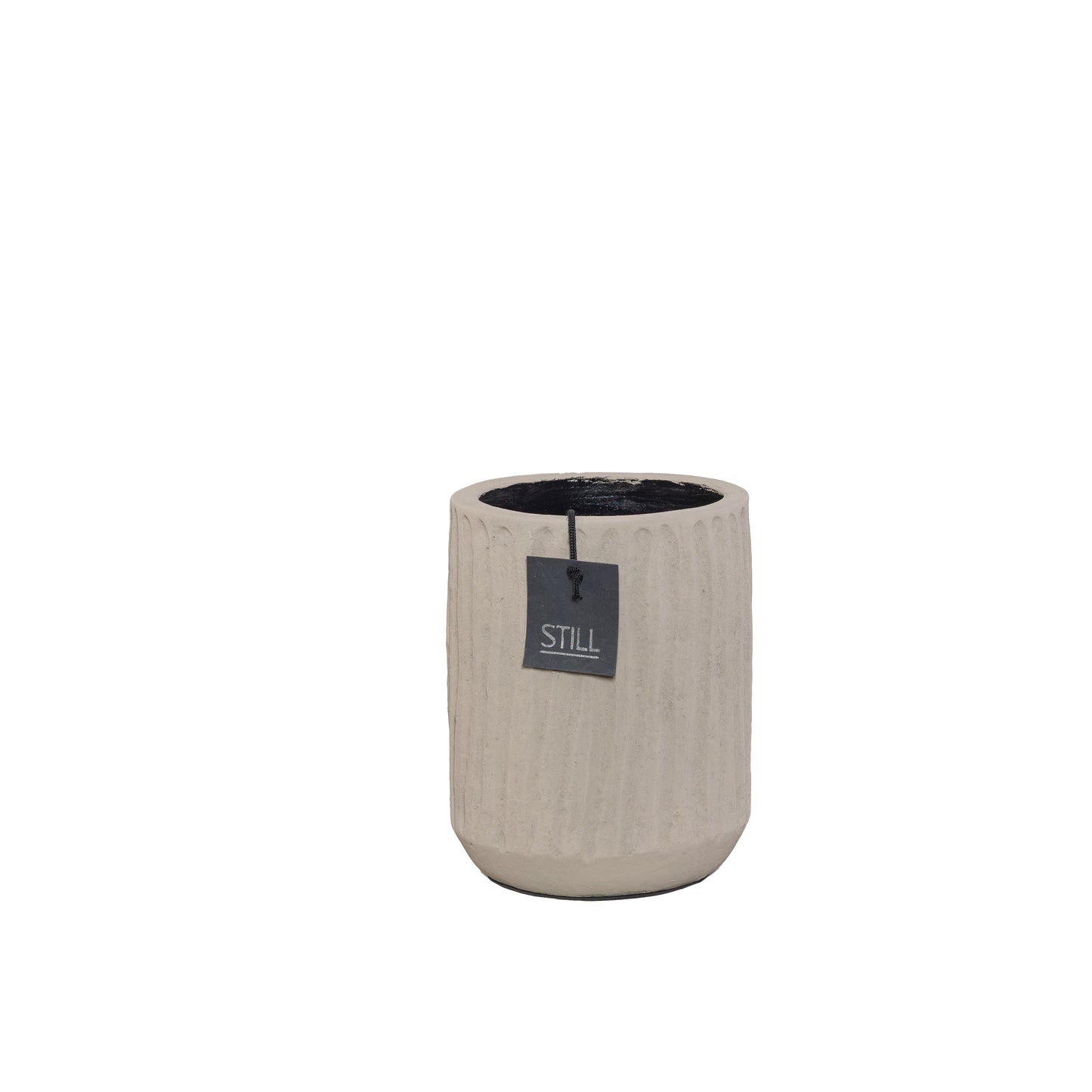 STILL Planter Pot met Ribbels Taupe - 22x16 cm