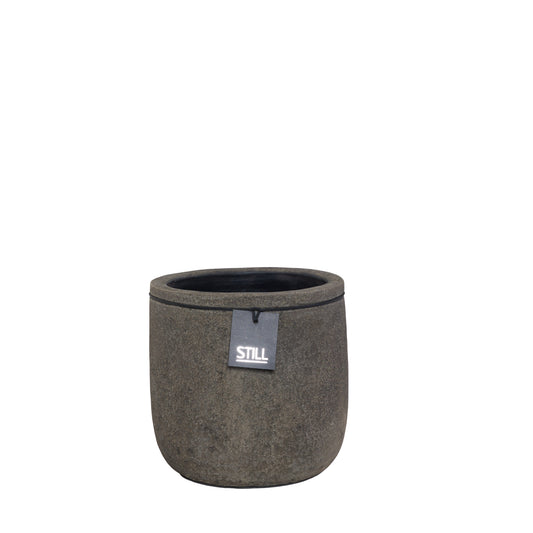 STILL Planter Pot Lijn Dark Brown - 19x18 cm