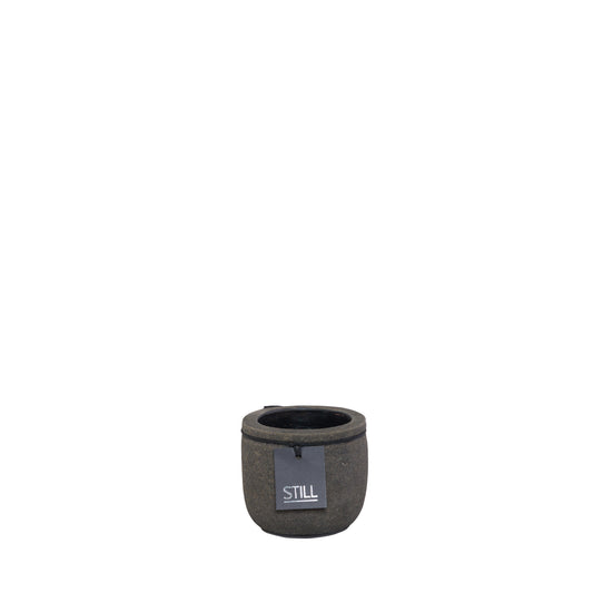 STILL Planter Pot Lijn Dark Brown - 16x16 cm